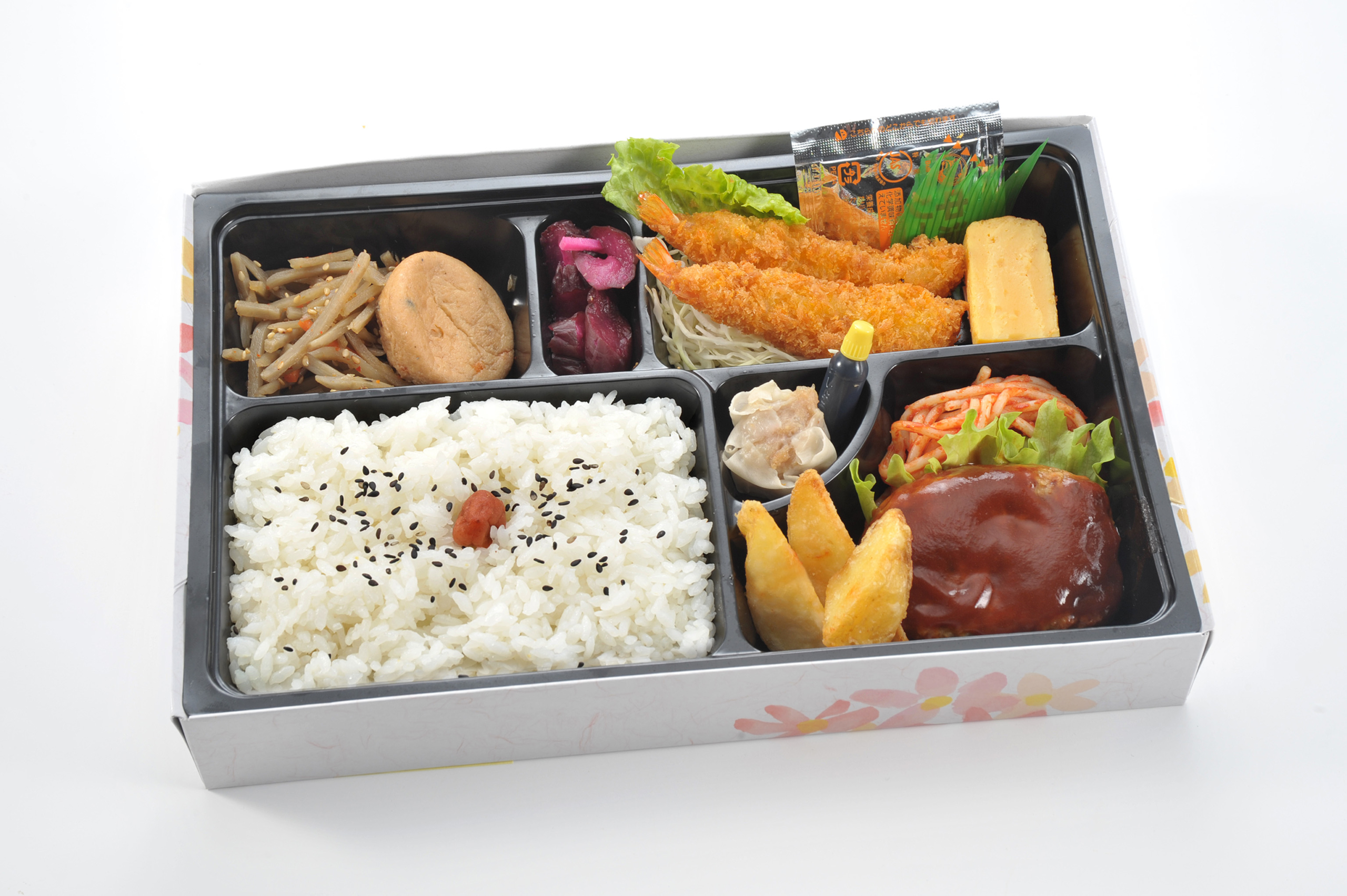 エビフライ ハンバーグ弁当 いづみ食品